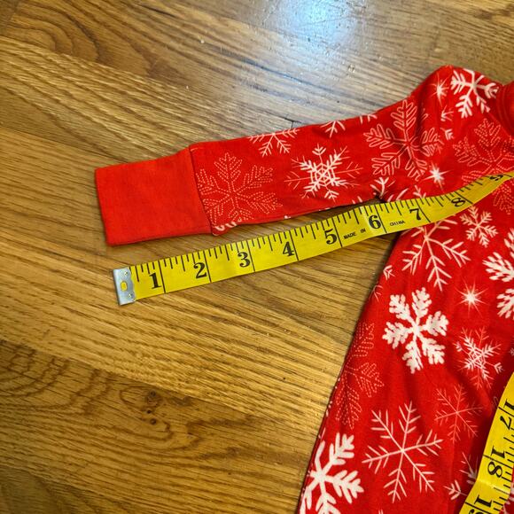 Posh Peanut Baby 3 6 months Red White Snowflake Holiday Christmas Bamboo Onesie - Picture 3 of 10